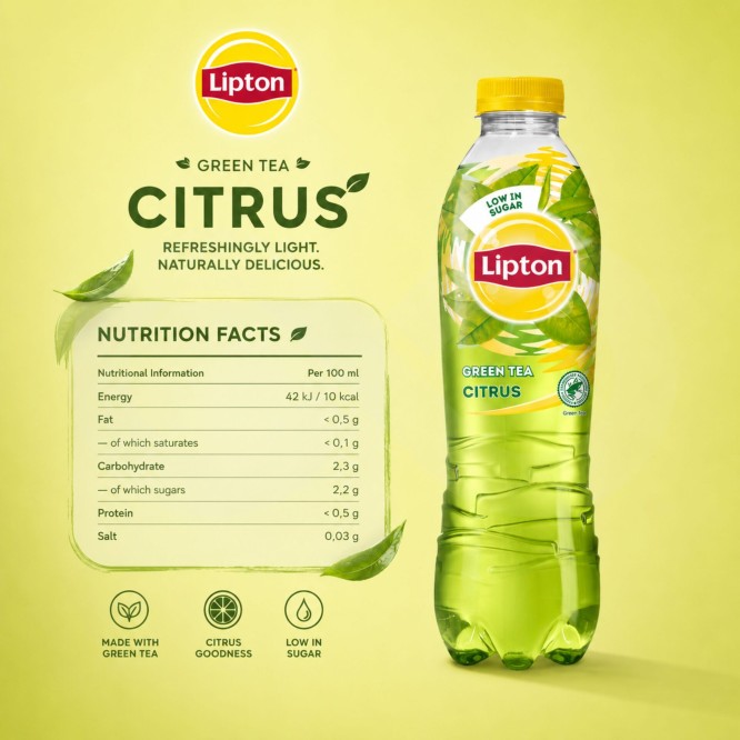 LIPTON® Chá Verde Citrus 1L