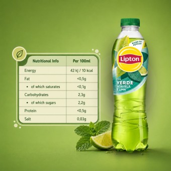 LIPTON® Tè verde, menta e lime 1L