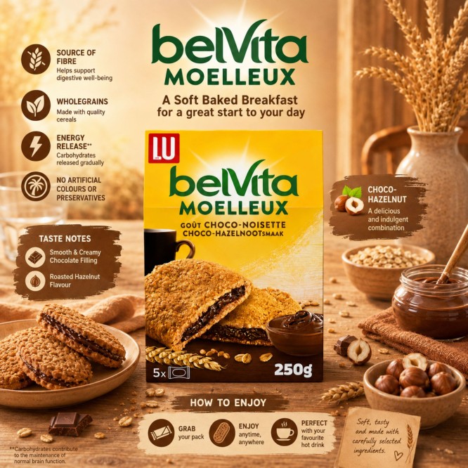 BELVITA® Galletas de Cereales Chocolate con Avellana 5 uds