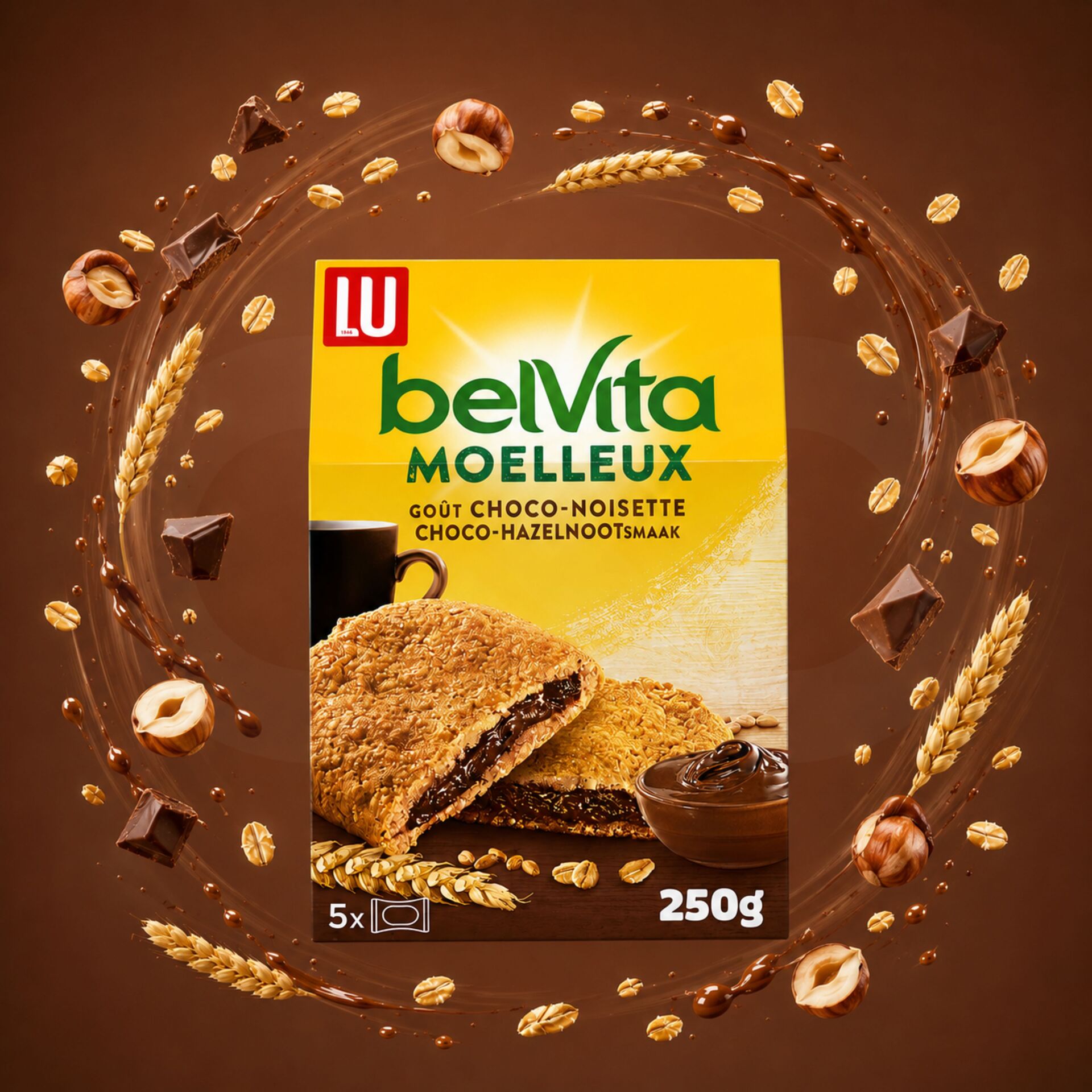 BELVITA® Galletas de Cereales Chocolate con Avellana 5 uds