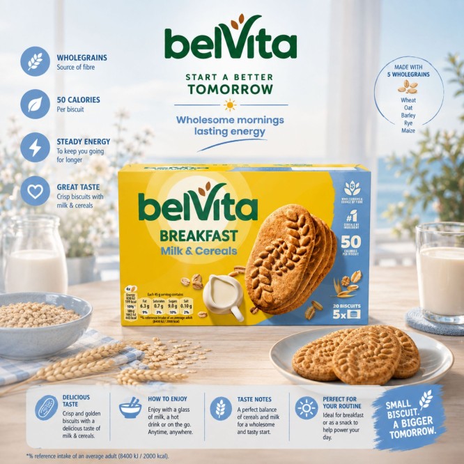 BELVITAŽ Breakfast Milk & Cereals 5x4 pcs.