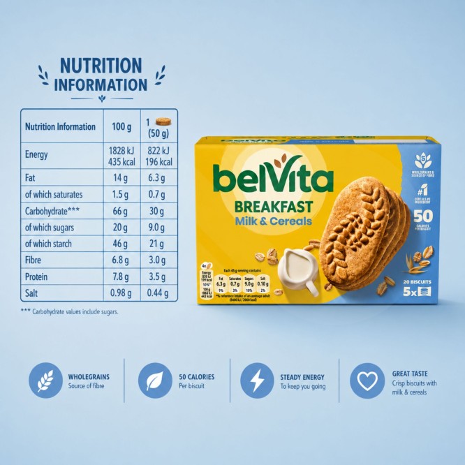 BELVITAŽ Breakfast Milk & Cereals 5x4 pcs.