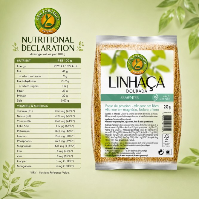 CEM POR CENTO® Graines de Lin 250gr