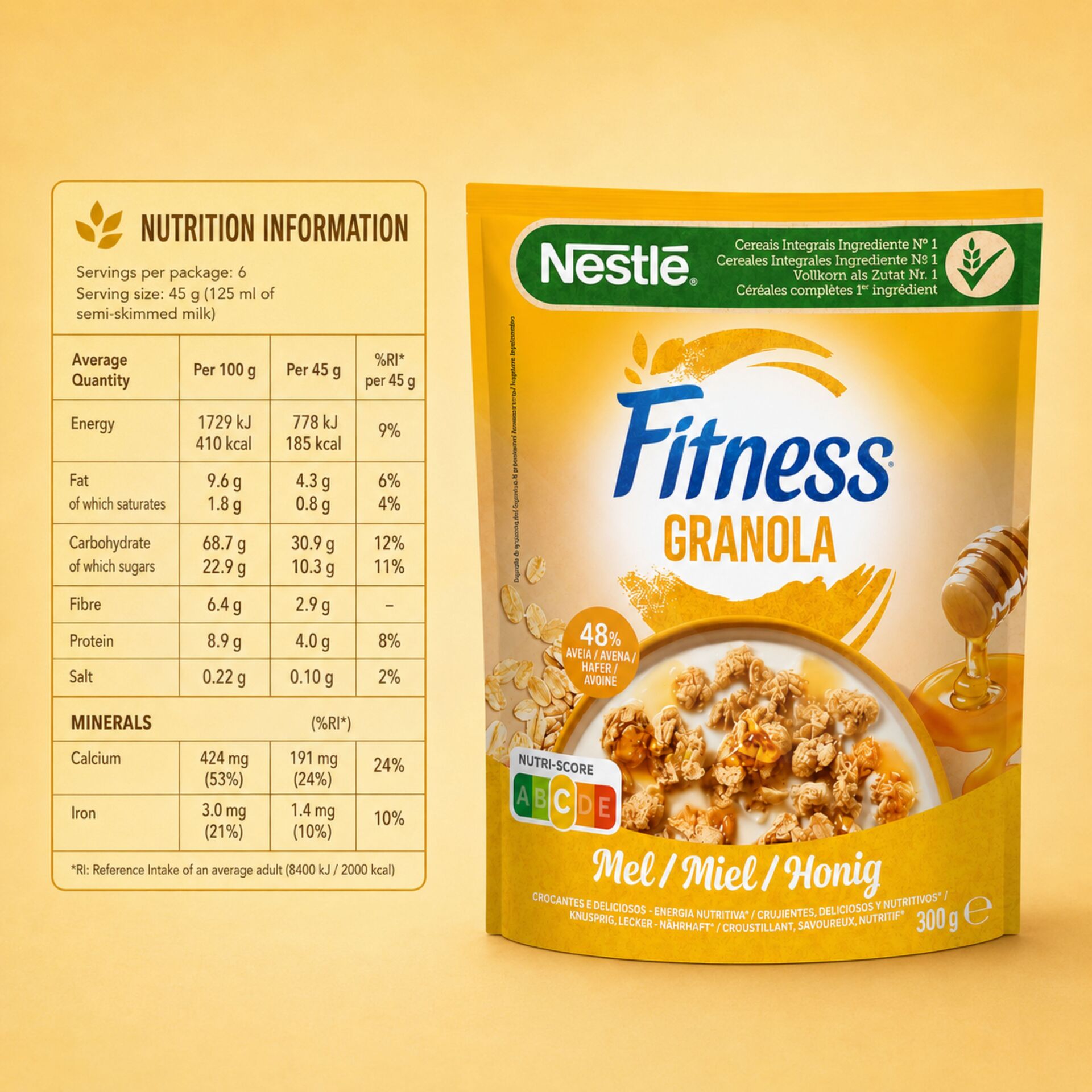 NESTLÉ® Fitness Granola Miel 300gr