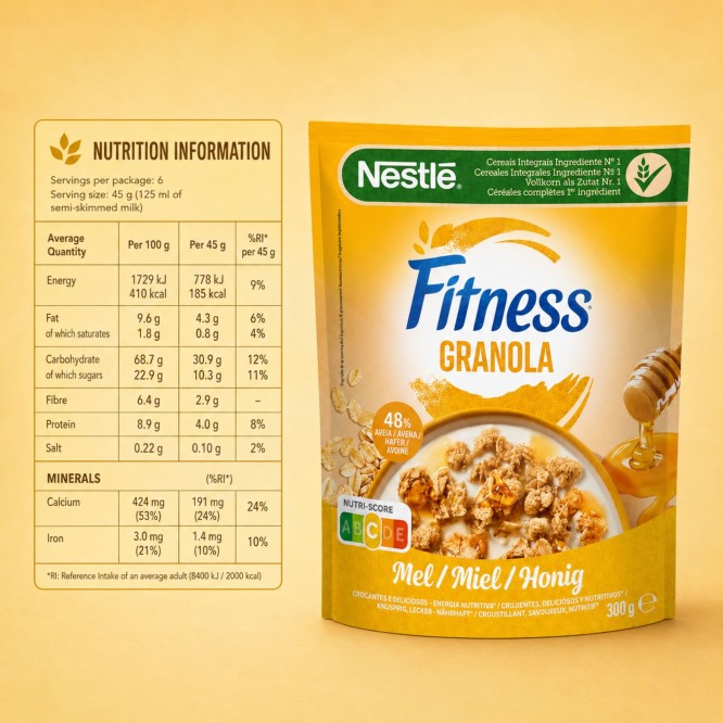NESTLÉ® Fitness Granola Miel 300gr