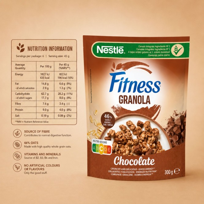NESTLÉ® Fitness Granola Chocolate 300gr