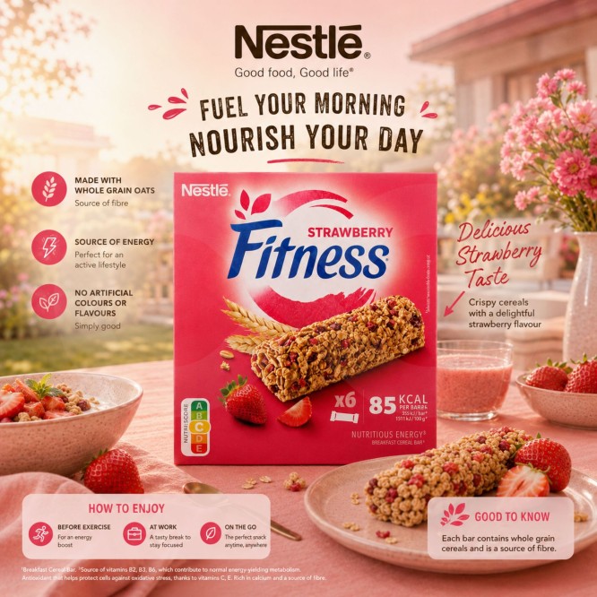 NESTLÉ® Fitness Graanrepen Rood Fruit 6x23,5gr