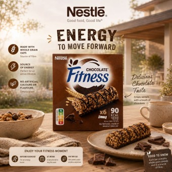 NESTLÉ® Fitness Barras de Cereais Chocolate 6x23,5gr