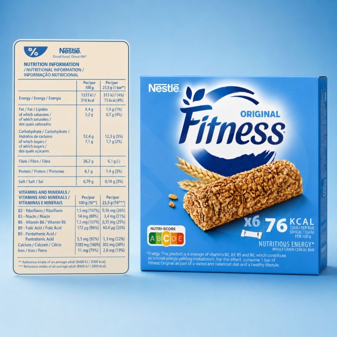 NESTLÉ® Fitness Barritas de Cereales Original 6x23,5gr