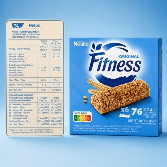 NESTLÉ® Fitness Barritas de Cereales Original 6x23,5gr