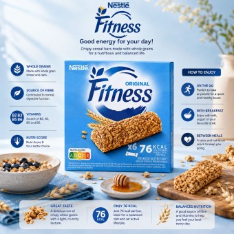 NESTLÉ® Fitness Barritas de Cereales Original 6x23,5gr