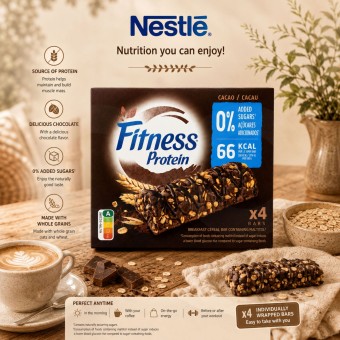 NESTLÉ® Fitness Cocoa Cereal Bars 4x20gr