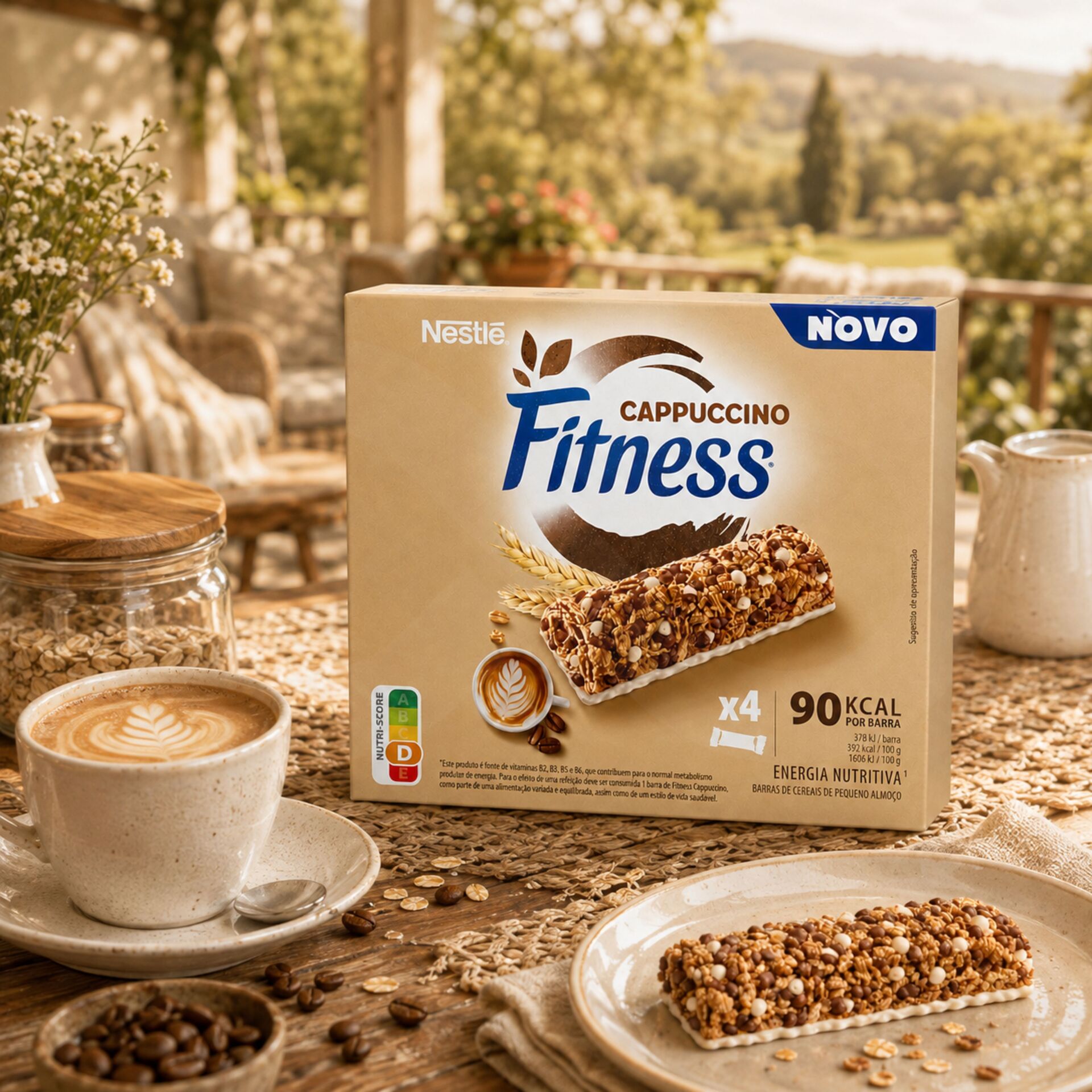 NESTLÉ® Fitness Cappuccino Cereal Bars 4x20gr