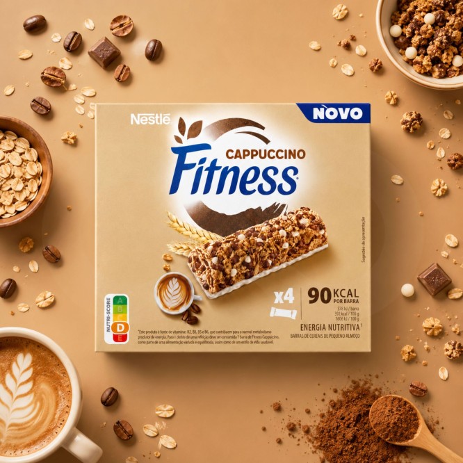 NESTLÉ® Fitness Cappuccino Cereal Bars 4x20gr