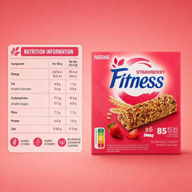 NESTLÉ® Fitness Graanrepen Rood Fruit 6x23,5gr