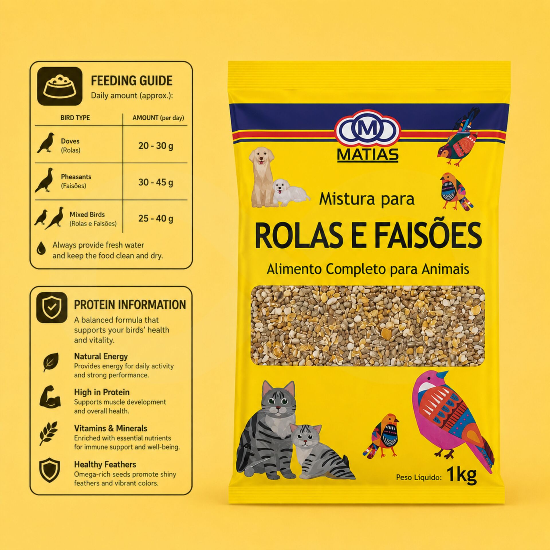 MATIAS® Futter für Küken, Turteltauben und Fasane 1kg