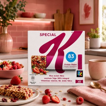 KELLOGGS� Barras de Cereais Frutos Vermelhos 6x21,5gr
