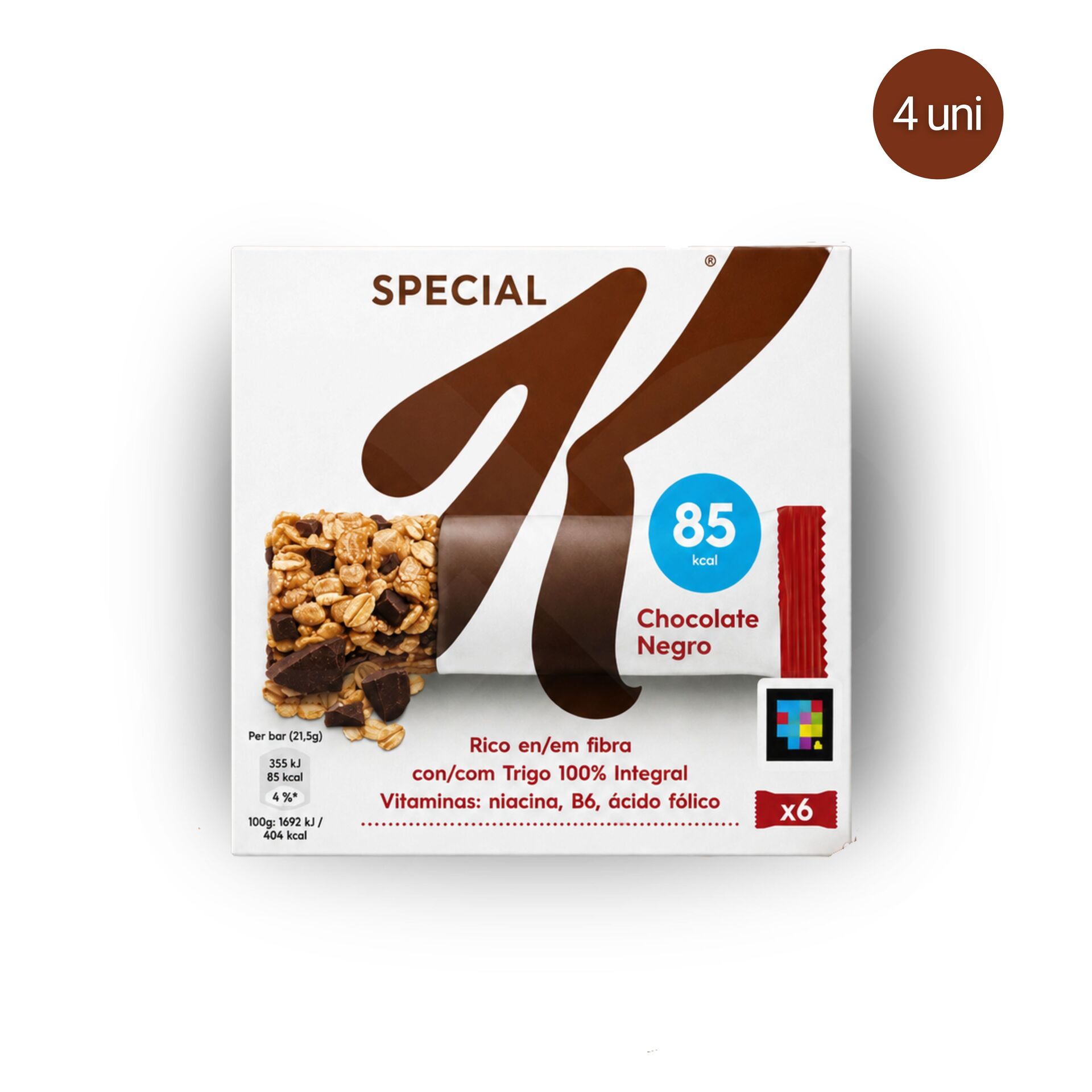 KELLOGGS® Barras de Cereais Chocolate 6x21,5gr