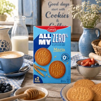 CUÉTARA® Galletas María 0% Azúcar 2x200gr