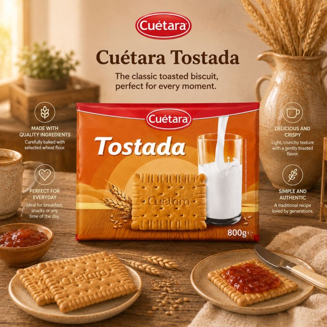 CUÉTARA® Bolacha Tostada 800gr