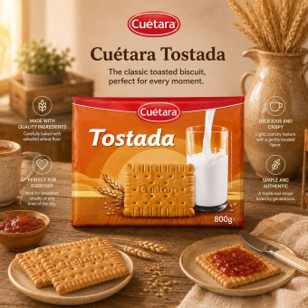 CUÉTARA® Bolacha Tostada 800gr