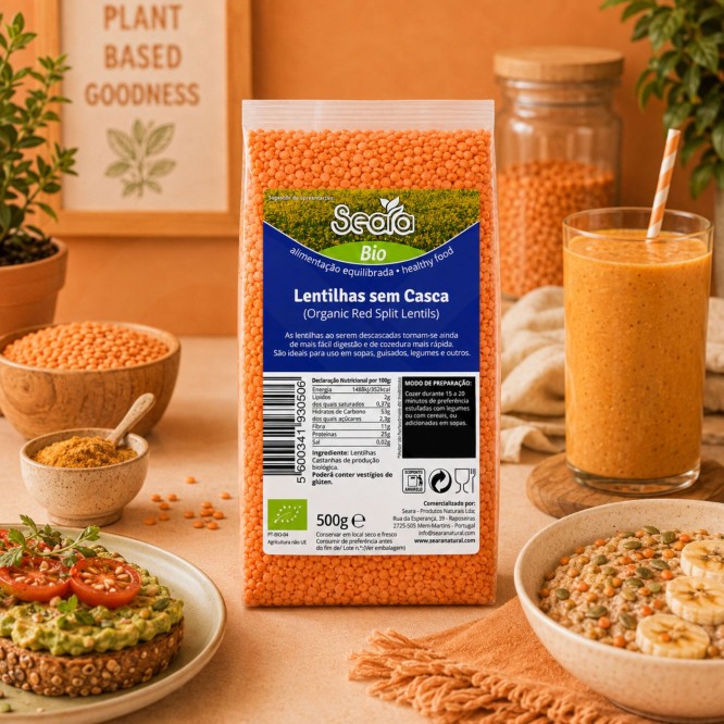 SEARA® Bio Lentilles Décortiquées 500gr