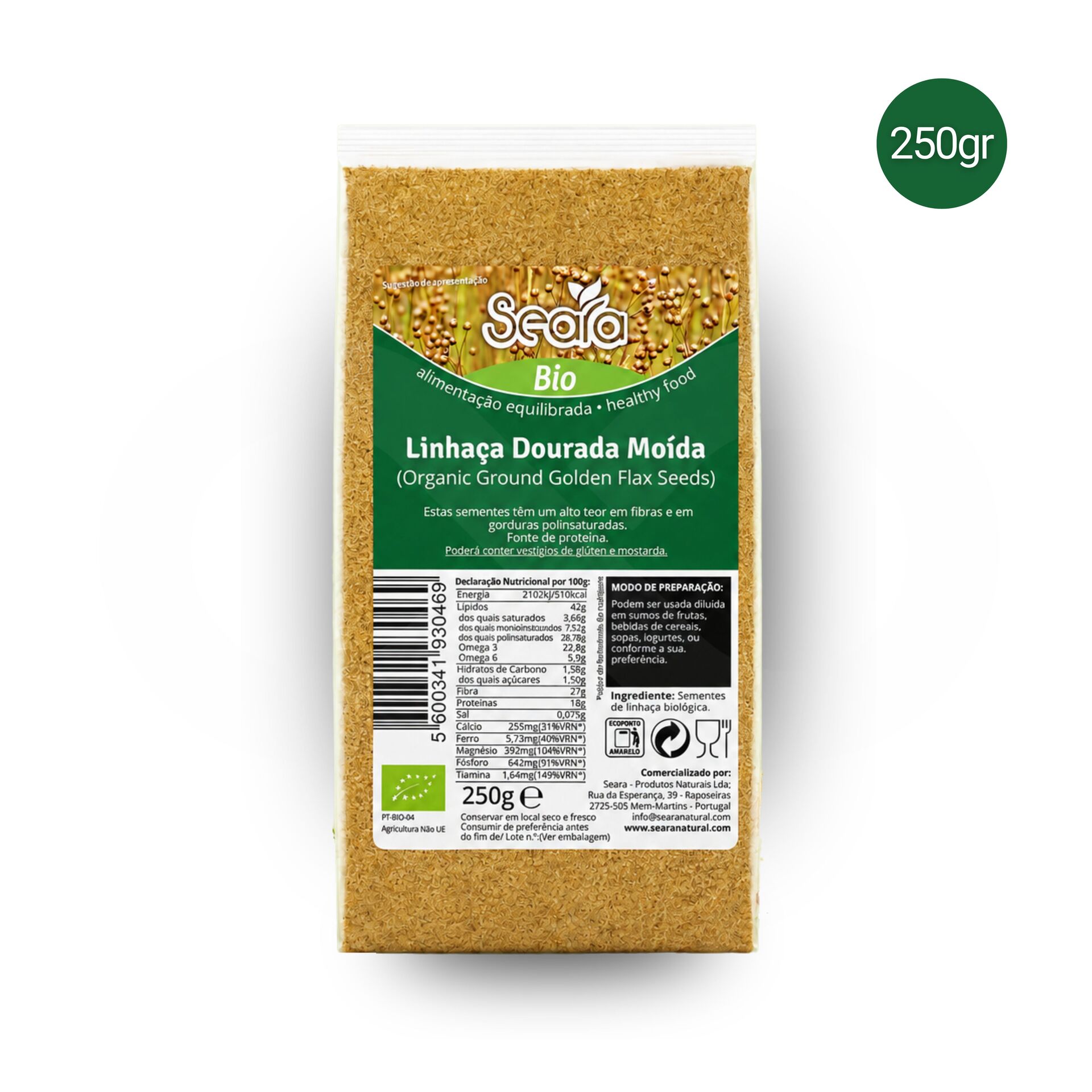SEARA® Bio Graines de Lin Doré Moulues 250gr