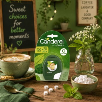 CANDEREL® Stevia-Based Sweetener 100+20 pcs.