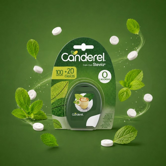 CANDEREL® Stevia-Based Sweetener 100+20 pcs.