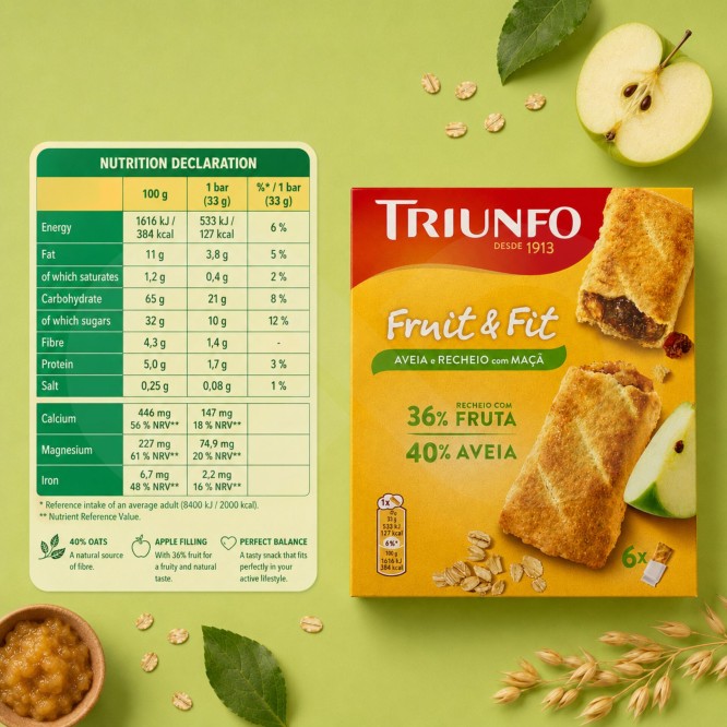 TRIUNFO® Biscuits à l’Avoine à la Pomme 6x33g
