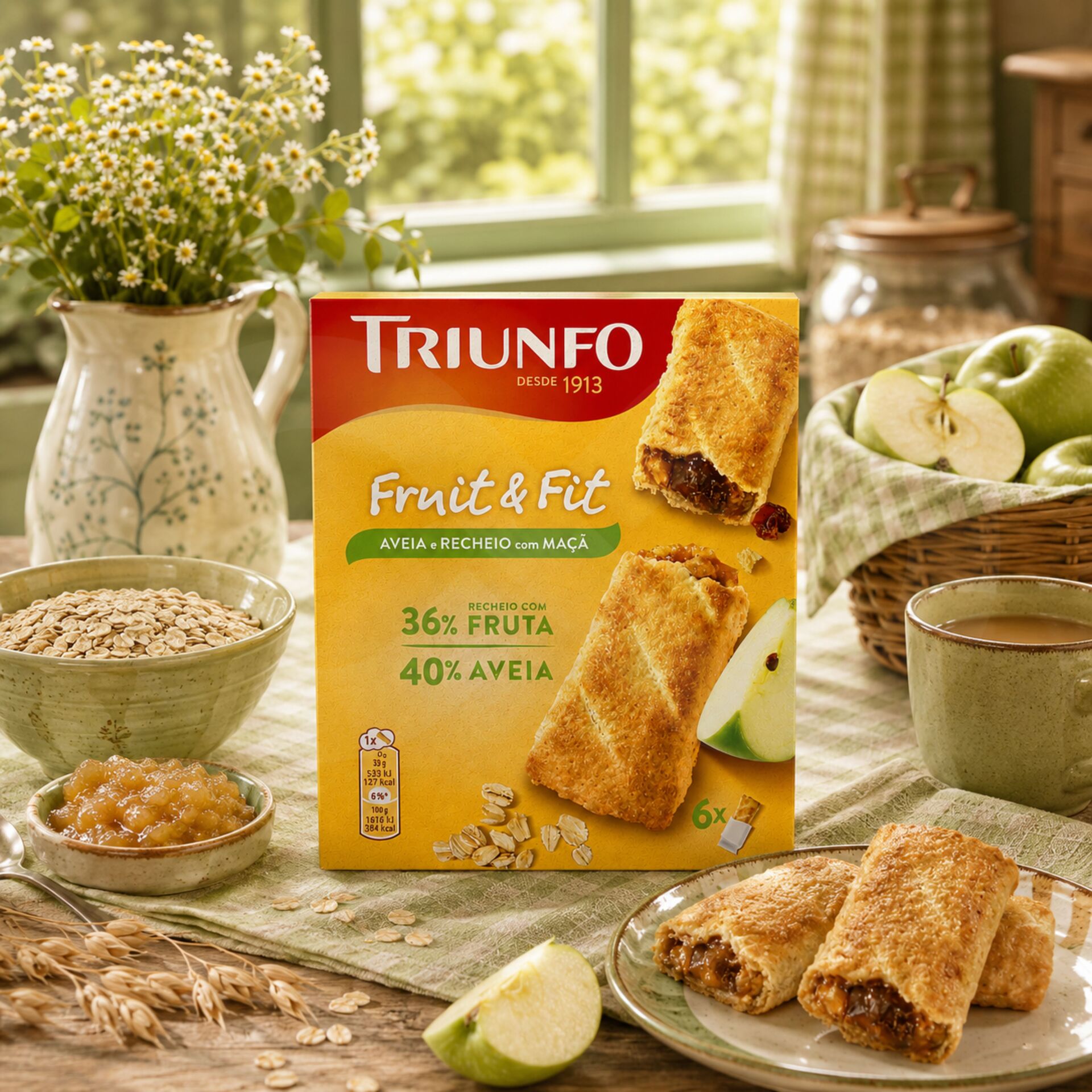 TRIUNFO® Biscuits à l’Avoine à la Pomme 6x33g