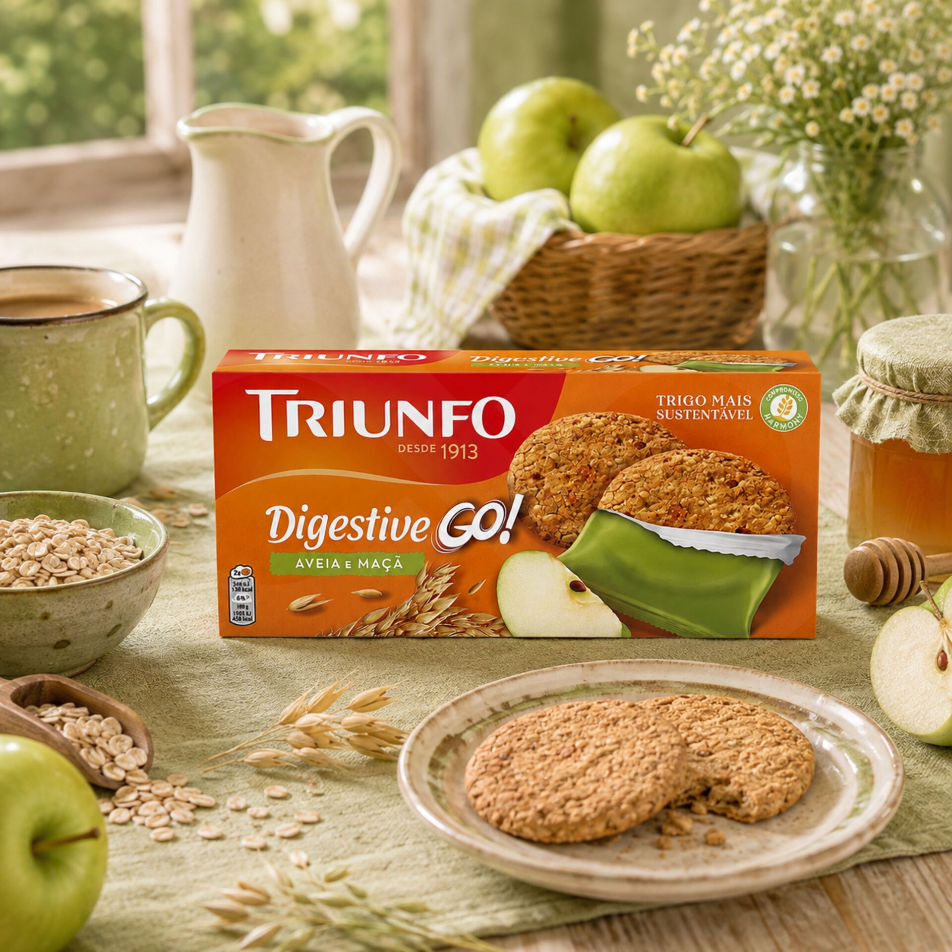 TRIUNFOŽ Digestive Go Oat and Apple 6x28,5gr