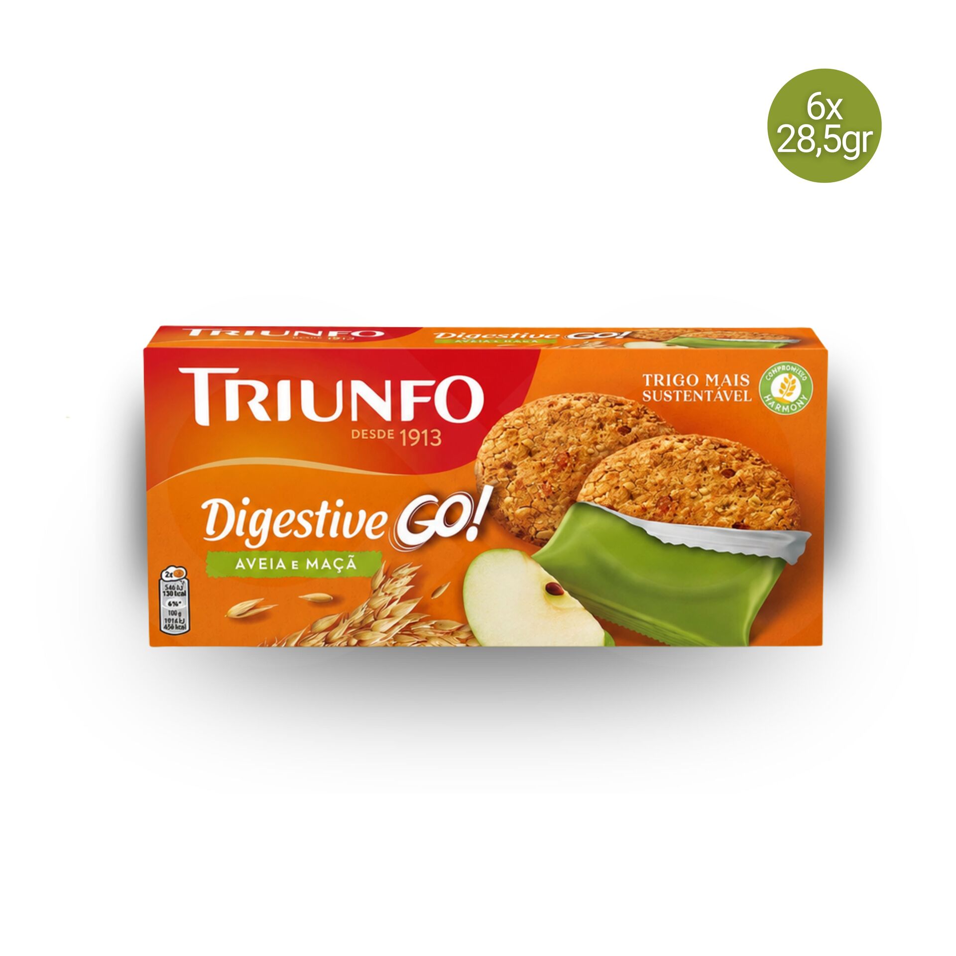 TRIUNFOŽ Digestive Go Oat and Apple 6x28,5gr