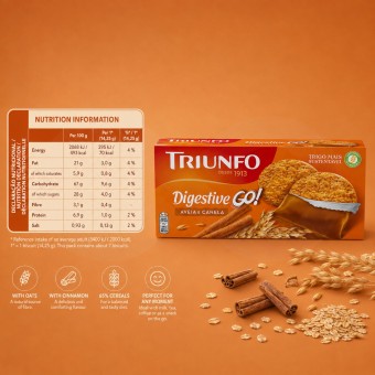 TRIUNFO® Digestive Go Aveia e Canela 6x28,5gr