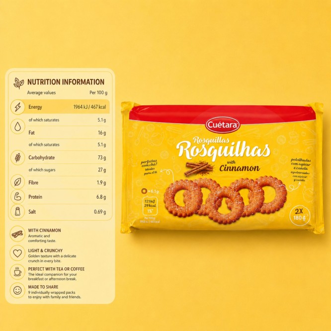 CU�TARA� Biscotti ad Anello alla Cannella 300gr