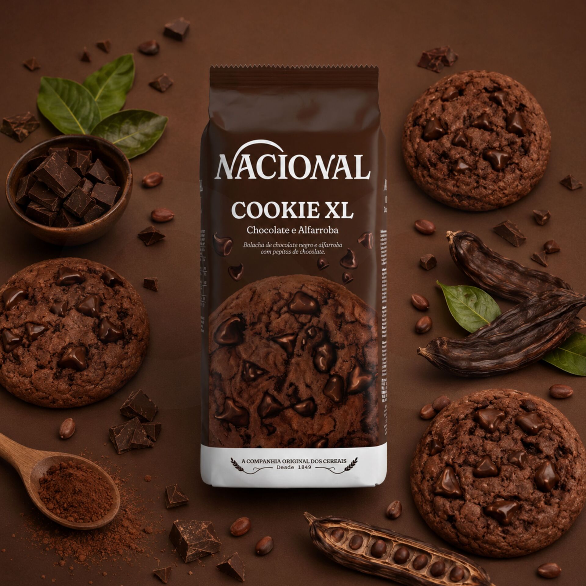 NACIONAL® Cookie XL Chocolate y Algarroba 180gr