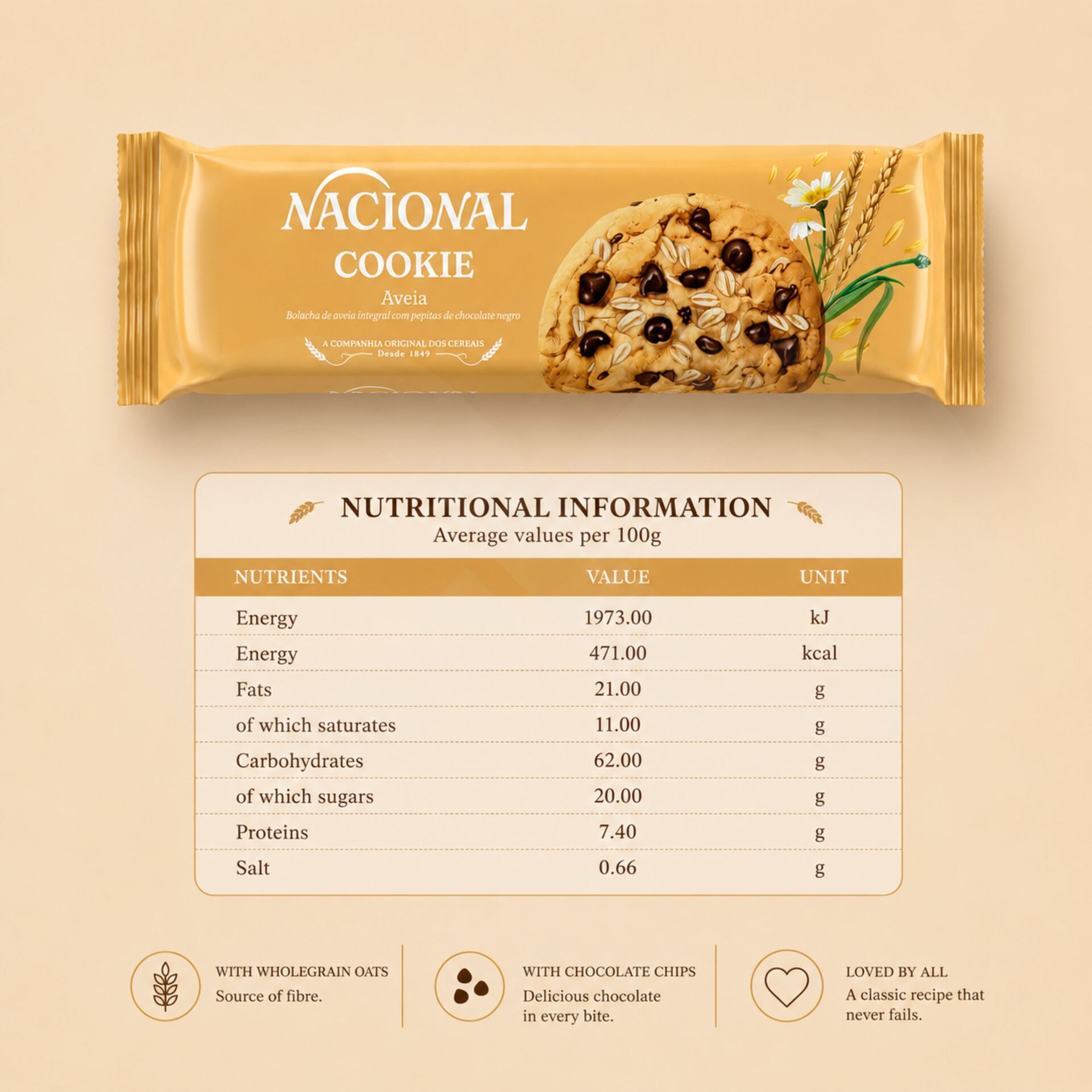 NACIONAL® Oat Cookie 150gr