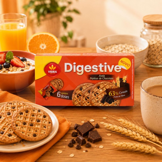 VIEIRA® Biscuits Digestifs à l'Avoine et au Chocolat 6x45gr