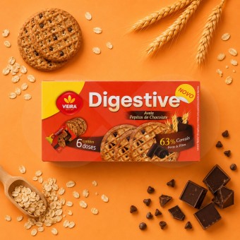 VIEIRA� Biscotti Digestivi all'Avena e Cioccolato 6x45gr