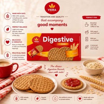 VIEIRA� Biscotti Digestivi all�Avena 6x43g