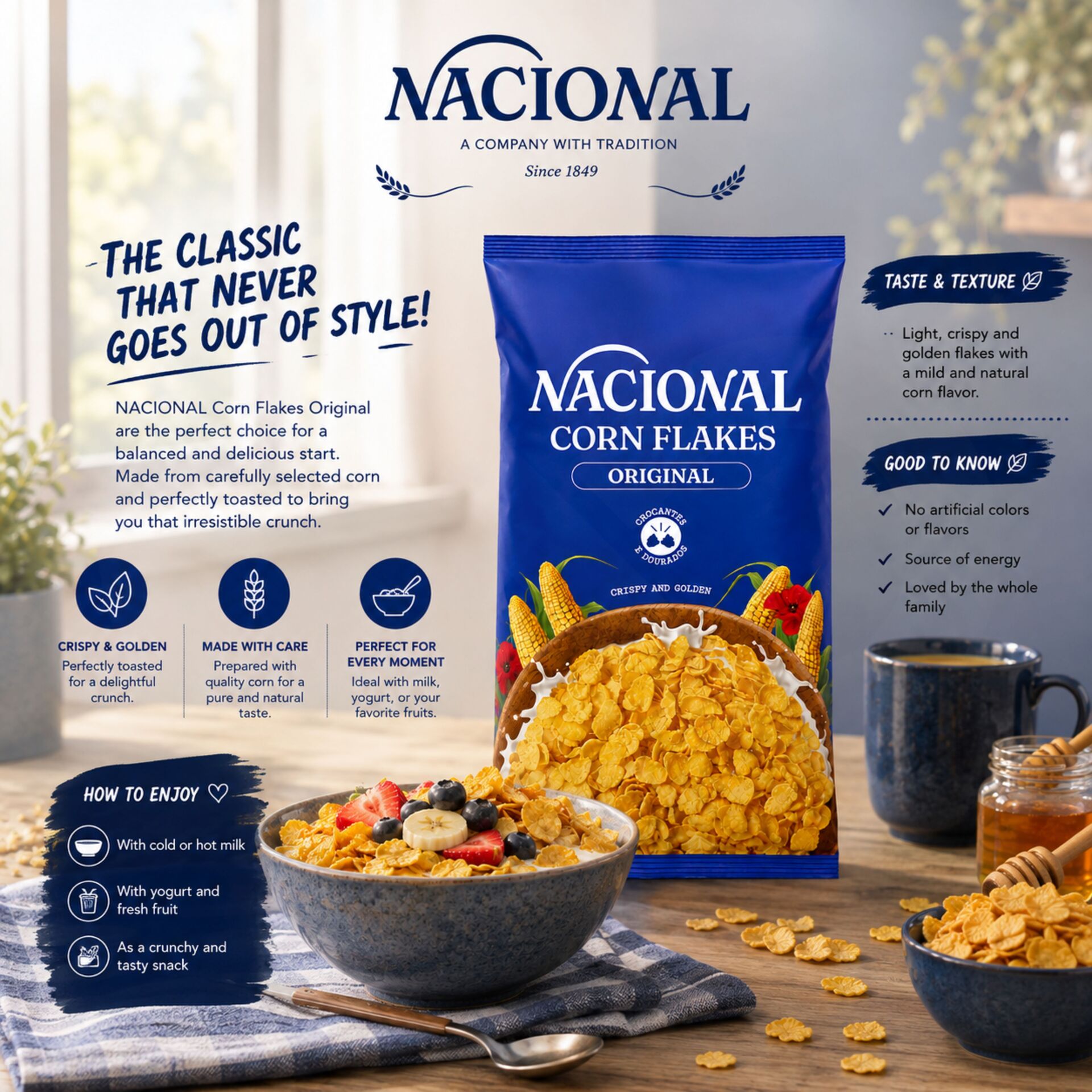 NACIONAL® Corn Flakes Original 1kg