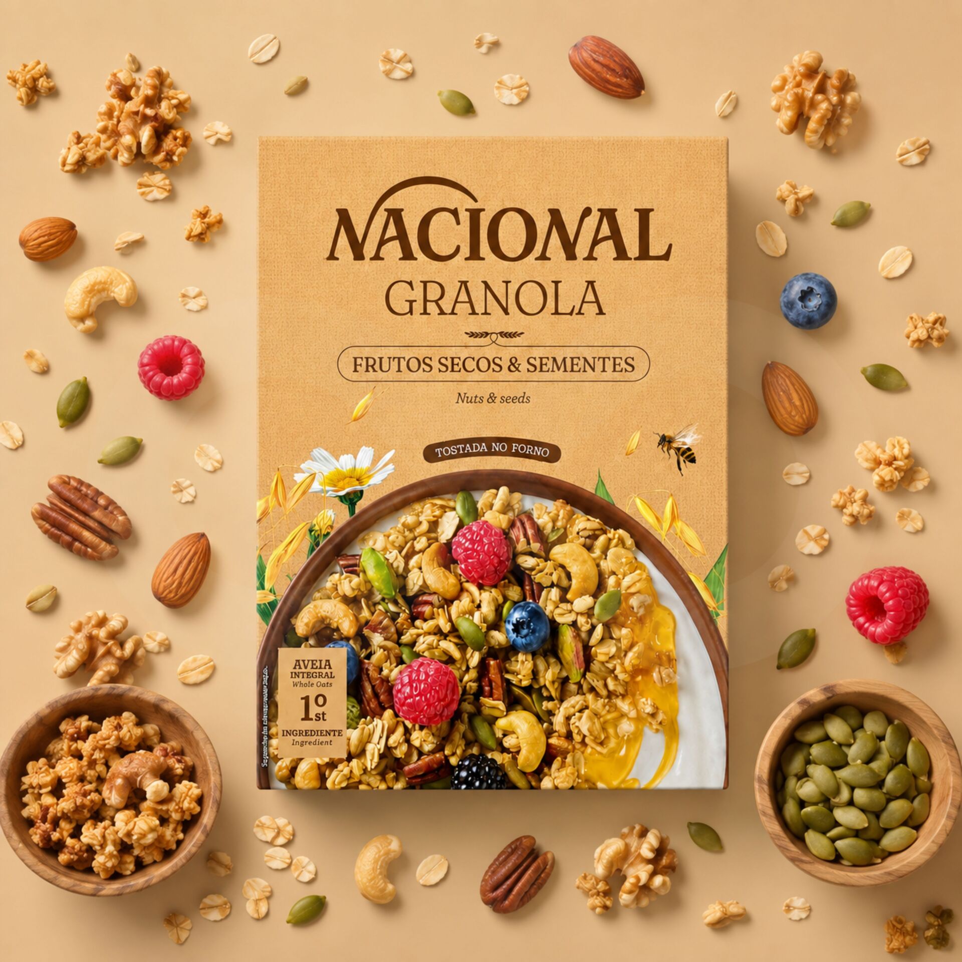 NACIONAL® Granola Nüsse und Samen 300gr