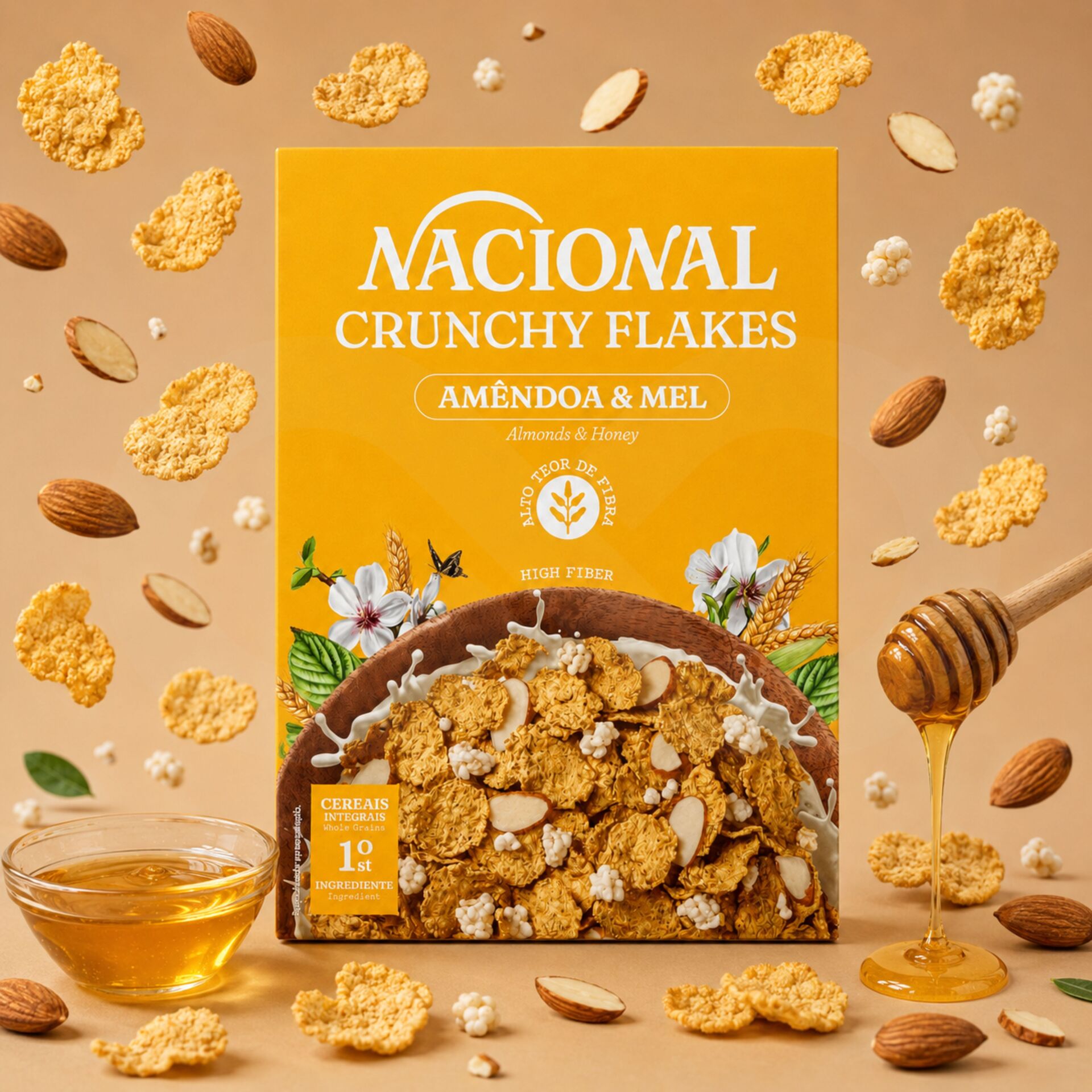 NACIONAL® Crunchy Flakes Mandorla e Miele 375gr