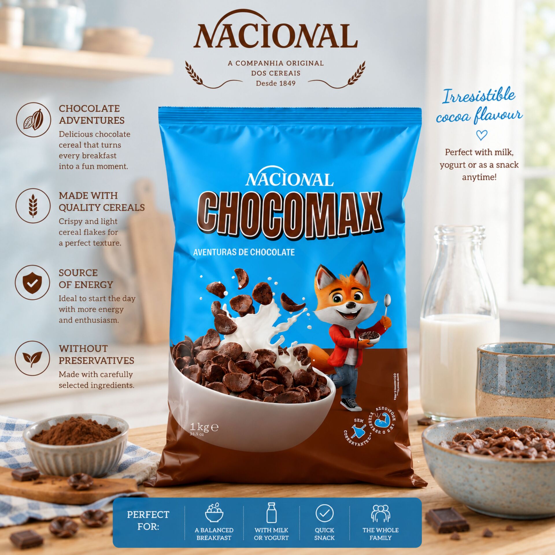 NACIONAL® Platki Chocomax 1kg