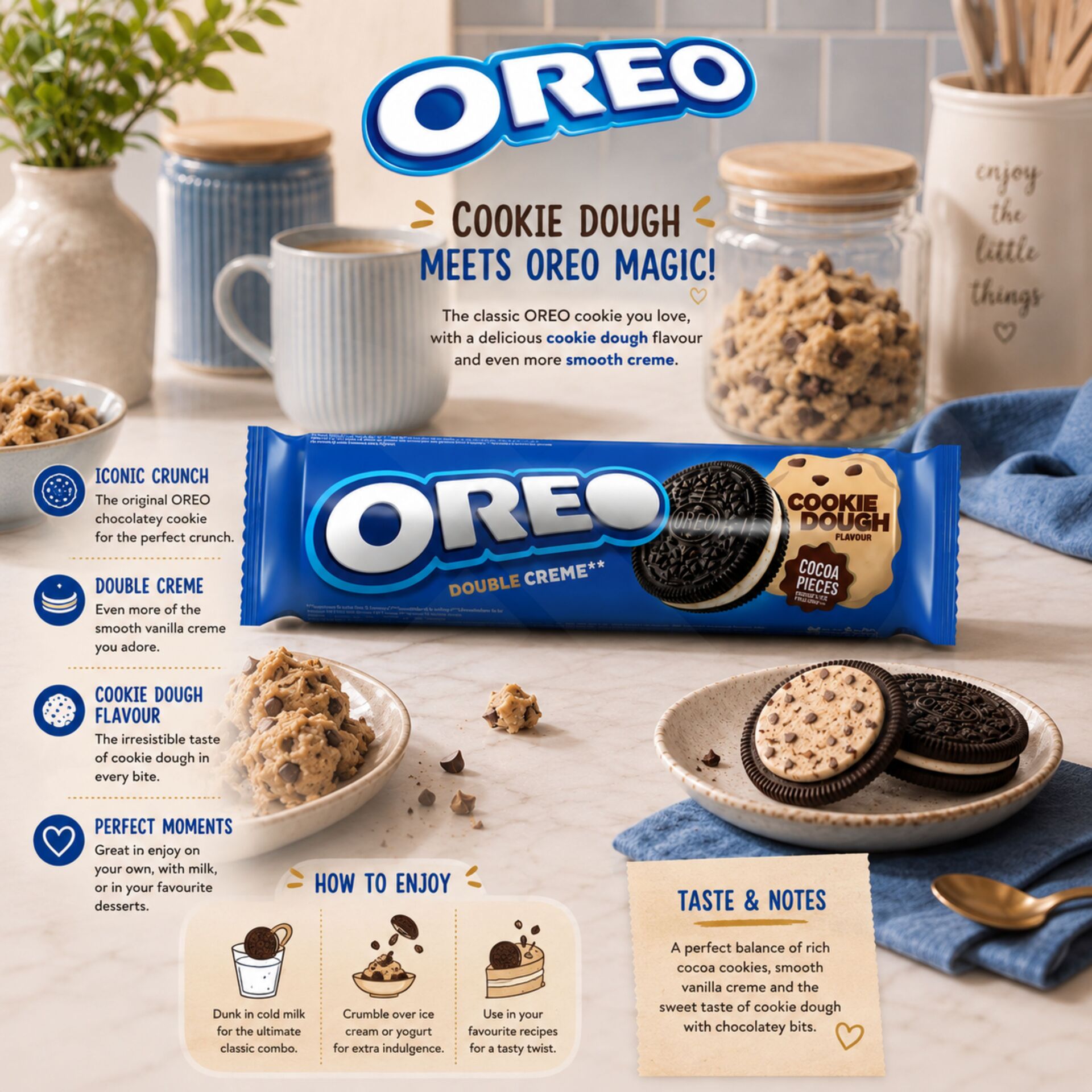 OREO® Double Creme Cookie Dough 157gr