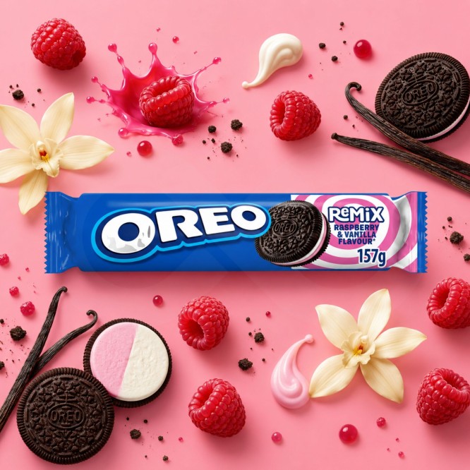 OREO® Ripieno Lampone e Vaniglia 157gr