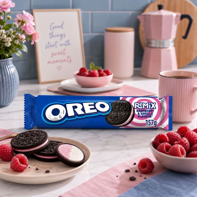 OREO® Ripieno Lampone e Vaniglia 157gr