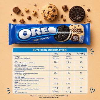 OREO® Double Creme Cookie Dough 157gr