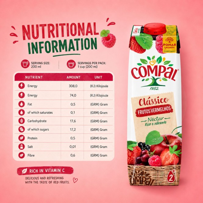 COMPAL® Nektar z Czerwonych Owoców 1L