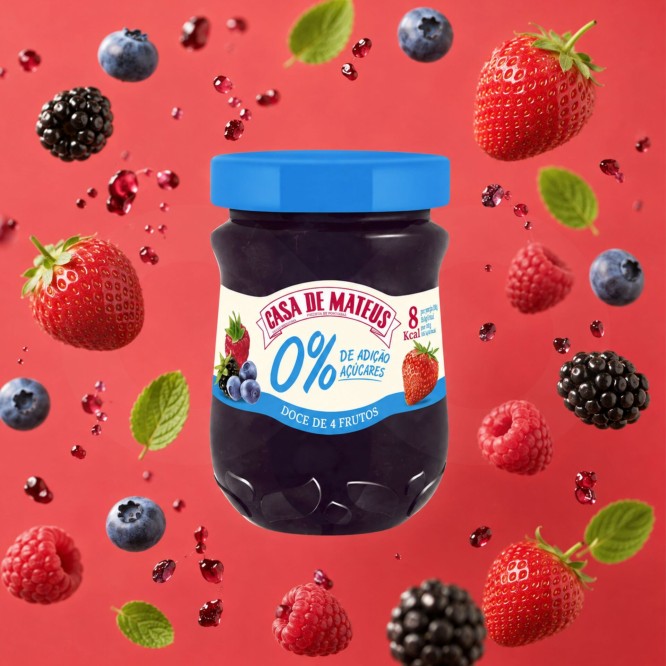 CASA DE MATEUSŪ 4 Fruit Jam 0% Sugar 280gr